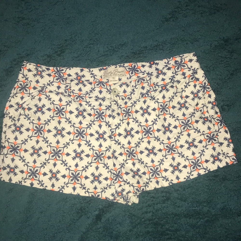 Lucky Brand embroidered shorts